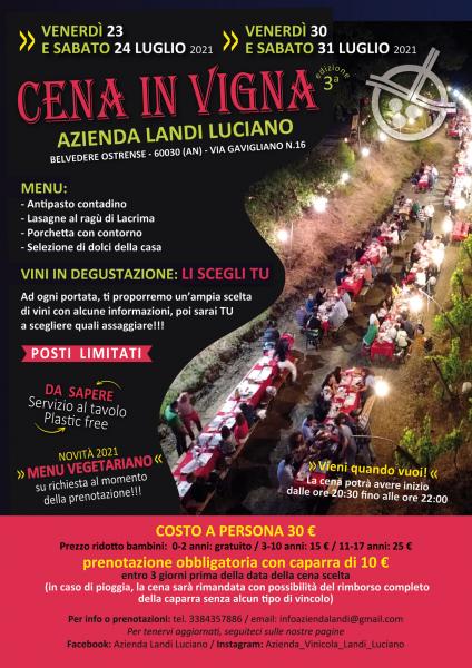 Cena in Vigna Azienda Landi 2021 - 3° edizione
