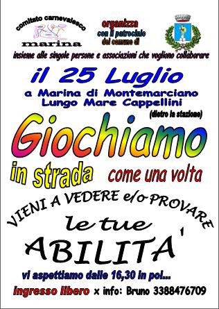 Giochiamo in strada come una volta