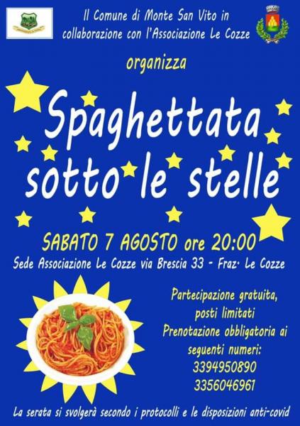 spaghettata sotto le stelle
