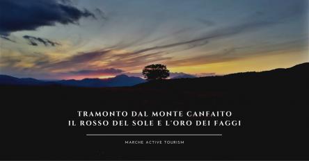 Tramonto dal Monte Canfaito - Il rosso del sole e l'oro dei faggi