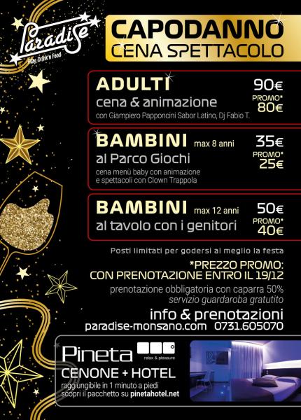 Cena Spettacolo Capodanno 2021 / 2022