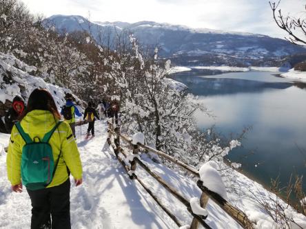 Ciaspolata intorno al Lago di Fiastra