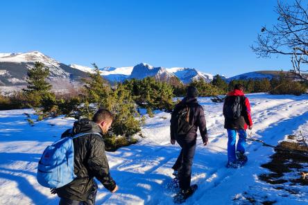 Ciaspolata al tramonto sull'altopiano di Macereto