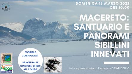 Macereto: il Monte Bove e panorami sibillini innevati