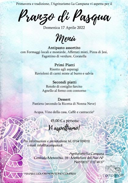 Pranzo di Pasqua all'Agriturismo La Campana