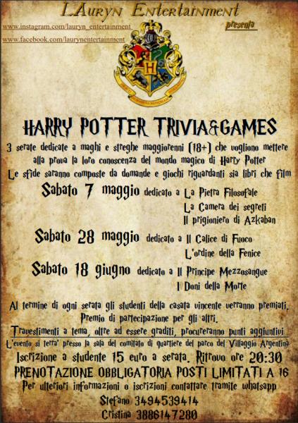 HARRY POTTER TRIVIA&GAMES