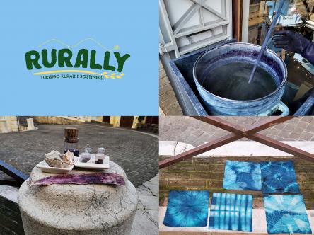 Ancona rossa di porpora e blu di guado