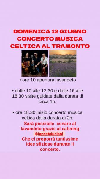CONCERTO MUSICA CELTICA AL TRAMONTO DOMENICA 12 GIUGNO