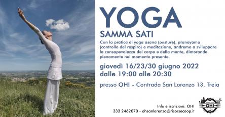Lezioni di YOGA a San Lorenzo di Treia