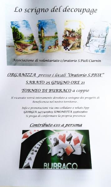 Burraco solidale sotto le stelle