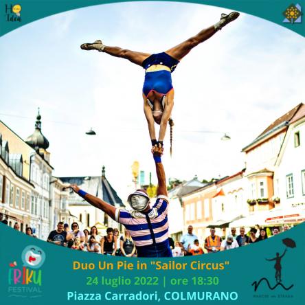 Duo Un Pie, circo acrobatico a Colmurano con il Friku Festival