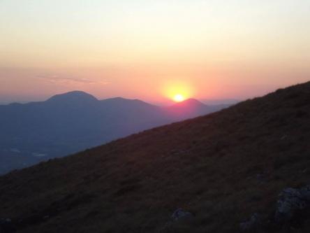 Il tramonto dal Monte Revellone