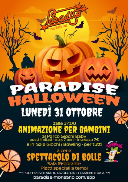 Paradise Halloween - festa indoor!