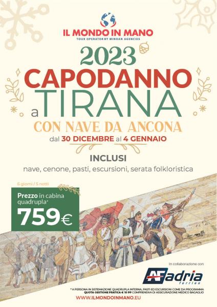 Capodanno a Tirana in nave da Ancona