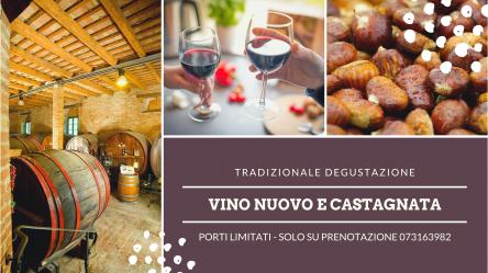 Vino nuovo e castagne sul camino