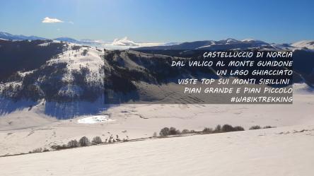 Ciaspolata al Monte Guaidone e il lago ghiacciato del Pian Piccolo.