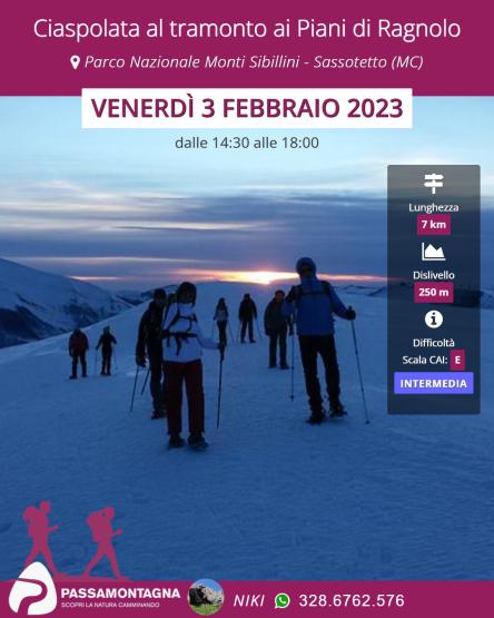 Ciaspolata al tramonto ai Piani di Ragnolo