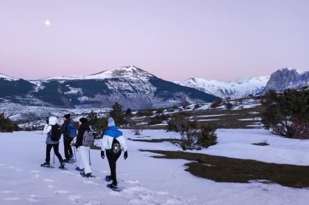 Ciaspolata al tramonto sull'altopiano di Macereto
