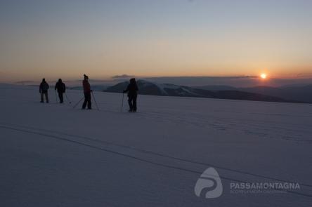 Ciaspolando al tramonto sui Piani di Ragnolo
