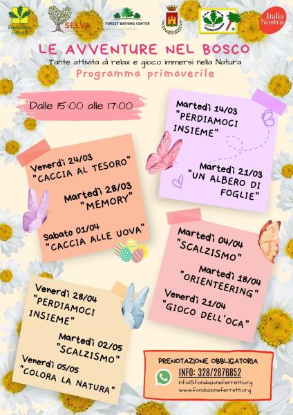 AVVENTURE NEL BOSCO - marzo aprile 2023