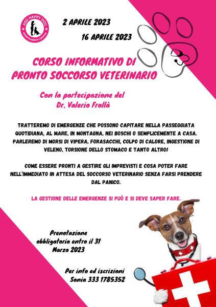 Corso di pronto soccorso veterinario