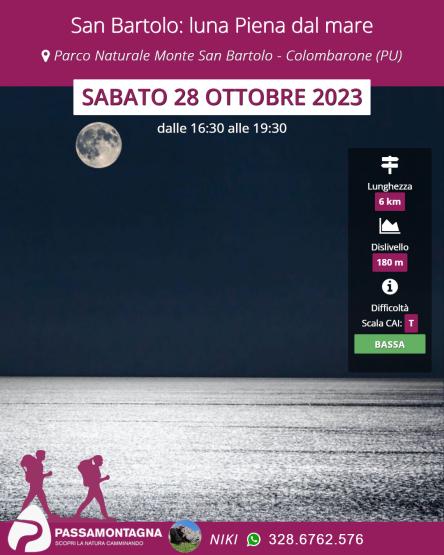 San Bartolo: luna Piena dal mare