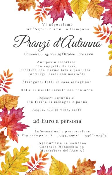 Pranzi d'autunno