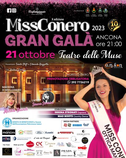 MISS CONERO 2023, BELLEZZA E BENEFICENZA PER per il Gran Galà della finalissima