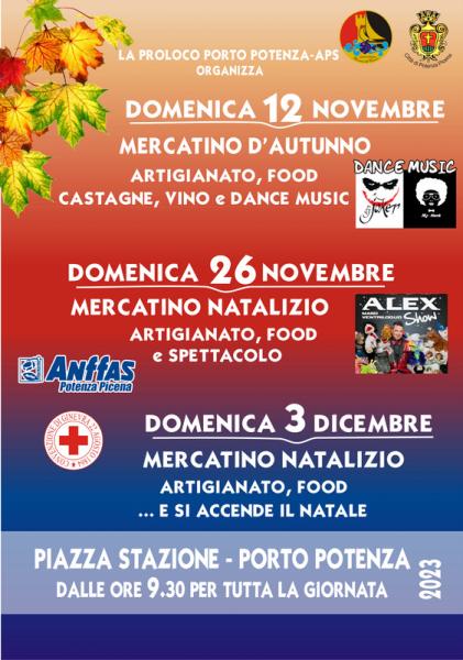 MERCATINI D'AUTUNNO E NATALIZI 2023