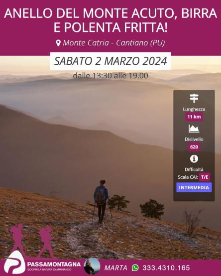 Anello del Monte Acuto, birra e polenta fritta!