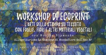 Weekend di Workshop di Tintura naturale e Ecoprint!