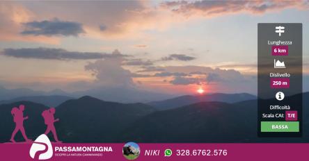 Il primo tramonto di Primavera dal Monte Revellone