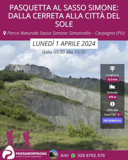 Pasquetta al Sasso Simone: dalla cerreta alla città del sole