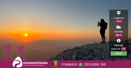 Tramonto e stelle dal Monte Val di Fibbia