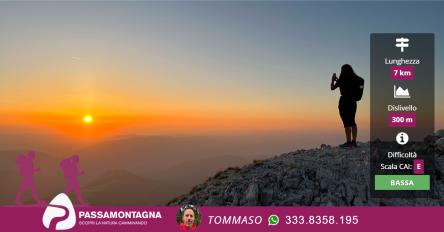 Tramonto e stelle dal Monte Val di Fibbia