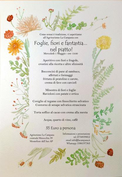 Fiori, foglie e Fantasia... nel piatto!