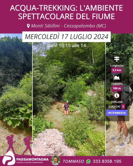 Acqua-Trekking: l'ambiente spettacolare del fiume