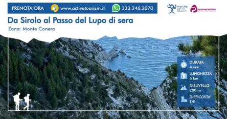 Da Sirolo al Passo del Lupo di sera