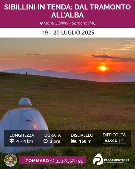 Sibillini in tenda: dal tramonto all'alba