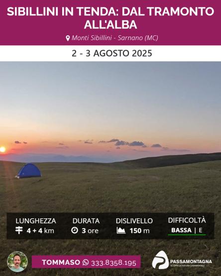Sibillini in tenda: dal tramonto all'alba