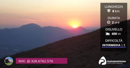 Il tramonto dal Monte Strega