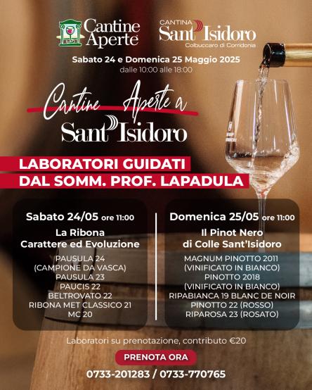 Laboratorio di Degustazione - Cantine Aperte 2025 - Cantina Sant'Isidoro