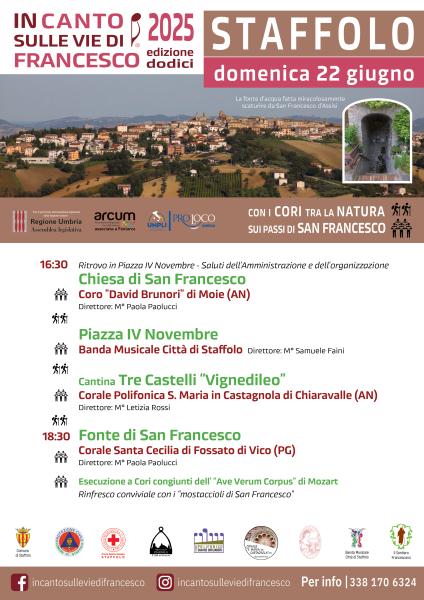 InCanto sulle Vie di Francesco