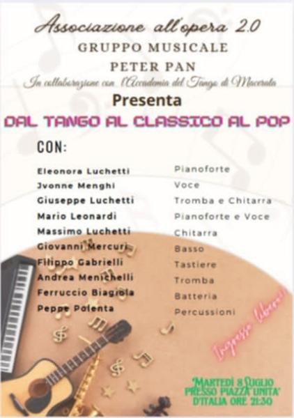 dal Tango al Classico al Pop