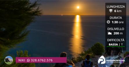 Luna piena dal Passo del Lupo