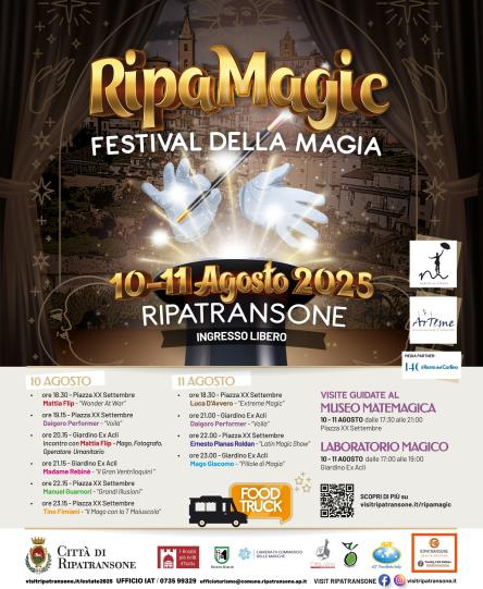 RipaMagic, magia e illusionismo a Ripatransone il 10 e l'11 agosto con spettacoli e tante proposte