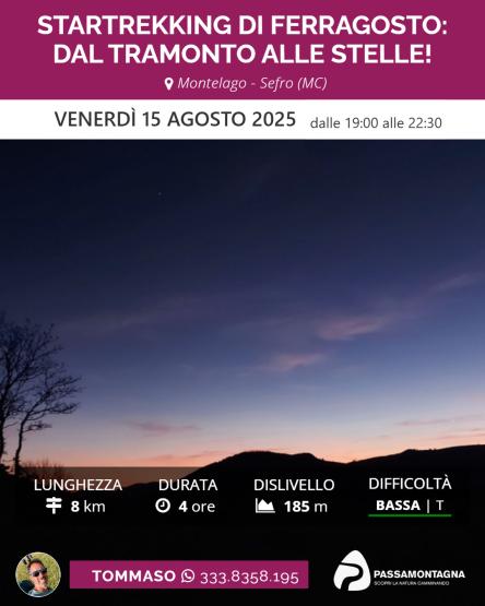 Startrekking di Ferragosto: dal tramonto alle stelle!