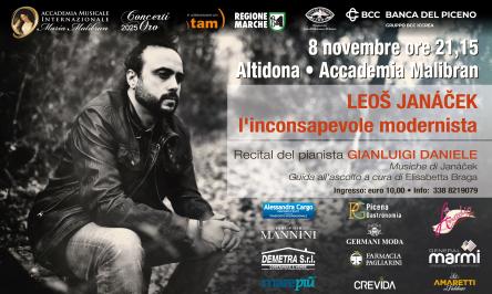 LEOŠ JANÁČEK: L'INCONSAPEVOLE MODERNISTA  Recital del pianista GIANLUIGI DANIELE