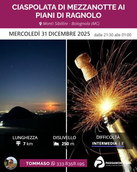 Ciaspolata di mezzanotte ai Piani di Ragnolo