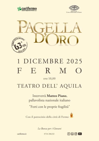 63ma edizione della Pagella d'Oro